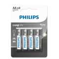 PHILIPS LONGLIFE BATTERY AA 4 PACK