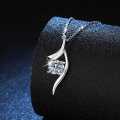 Necklace Sterling Silver 925 1 Karat Moissanite Diamond Geometric Classic Pendant