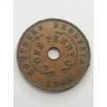 Southern Rhodesia King George VI Brass Half Penny 1944