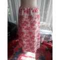 Pink Very Comfortable Elasticated Waist A Line Home Made Midi Skirt - Size M/10/34 - Very Good Cond