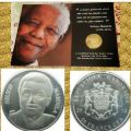 Mandela Gabon 50 Francs medallion in a sleeve