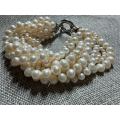 Pearl bracelet & silver clasp