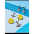 Set of 3 Pairs - Looney Tunes Stud Earrings