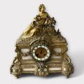 A Late 19th Century French Gilt And Bronze Mantel Clock