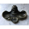 Art Nouveau bronze inkstand