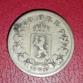 1893 Silver Norway 50 Ore