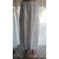 White Tiered Maxi Skirt with Elasticated Waist - Very Good Condition  - L/36/12