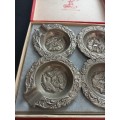 Nickel-silver Ashtray set from Holland in Original box