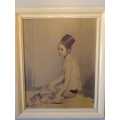 Gerald Kelly C1960 Framed Print of Princess Saw Ohn Nyan