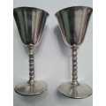 Elweco silver plated wine glasses