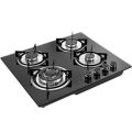 Aruif Built-In Tempered Glass Countertop 4 Burner Gas Hob 600mmx510mm