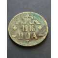 1916T German East africa 20 Heller. Low mintage