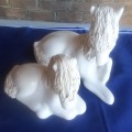 2 x Horse figurines