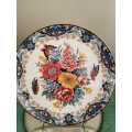 Large Floral Display Plate with Butterflies