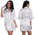 Women Solid Satin Silk robes Gown Wedding Bride robe Bridesmaid Bridal robe