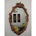 Vintage Baroque Style Oval Gold Mirror