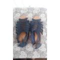 BLUE GLADIATOR SANDALS BY 4 ME RAGE - LIKE NEW