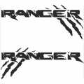 Ford Ranger 2x Claw Sticker Side Decals Black