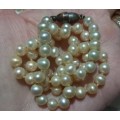 Vintage Akoya Cultured Creamy White Pearl Necklace