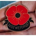 Remembrance day poppy pin badge