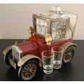 Wind up music vintage 1918 Ford truck model liquor decanter set