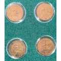 1943- 1946 UNION 1/2 PENNY SET IN CAPSULES