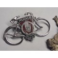 Antique cycling badges. Extremely rare. One from Italy, the other is British.