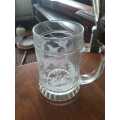Etched glass beer tankard 2030\