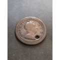 1724 Great Britain Farthing. Holed