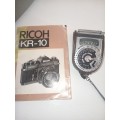 Vintage Ricoh Kr-10 Film camera with flash and flash timer