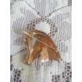 FASHION JEWELLERY: VINTAGE 1940`S ROSE GOLD PLATED HORSE HEAD BROOCH