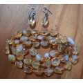 Vintage Citrine Necklace and Earrings