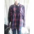 Lovely Check Top with sequins Collar 100% Cotton by Insync - Size 20/44/XXXXL - Like New