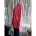 Bright Pink Ladies  Hoody Zipper Top by Real Clothing - LIKE NEW- 14/38/XXL