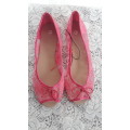 CORAL LACE OPEN TOE FLAT SHOES - NEW