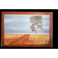 Beautiful solid wood framed oil painting