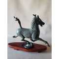 Antique Asian Bronze Flying Horse Sculpture