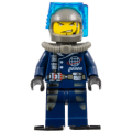 Lego Used - Dash - Mission Deep Sea Trans-Dark Blue Scuba Mask Black Flippers