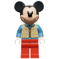 Lego NEW- Mickey Mouse - Tan Safari Vest Medium Blue Shirt