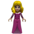 Lego NEW - Aurora - Dark Pink Dress Metallic Pink Sleeves Gold Necklace Yellow