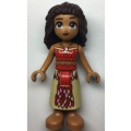 Lego NEW- Moana - Mini Doll Red and Tan Top and Long Skirt with Feathers