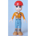 Lego NEW - Friends Darrel - Orange Safety Shirt Sand Blue Legs Medium Nougat Bo