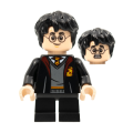 Lego NEW- Harry Potter - Gryffindor Robe Open Black Short Legs Grin / Scared