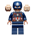 Lego NEW - Captain America - Dark Blue Suit Reddish Brown Hands Helmet