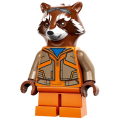 Lego NEW- Rocket Raccoon - Orange and Dark Tan Outfit Reddish Brown Head
