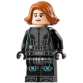 Lego NEW- Black Widow - Black Jumpsuit Dark Orange Short Hair Printed Legs Met