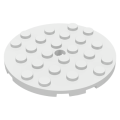 Lego NEW - Plate Round 6 x 6 with Hole~ [White]