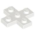 Lego NEW - Plate Modified 3 x 3 Cross~ [White]