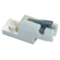 Lego Used - Projectile Launcher 1 x 2 Mini Blaster / Shooter with Dark Bluish Gray Trigger~ [White]