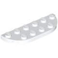 Lego NEW - Plate Round Corner 2 x 6 Double~ [White]